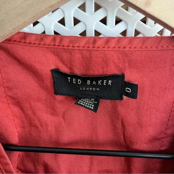 Ted Baker Karine Ruffle Sleeve Jumpsuit Size 0 - Picture 4 of 4